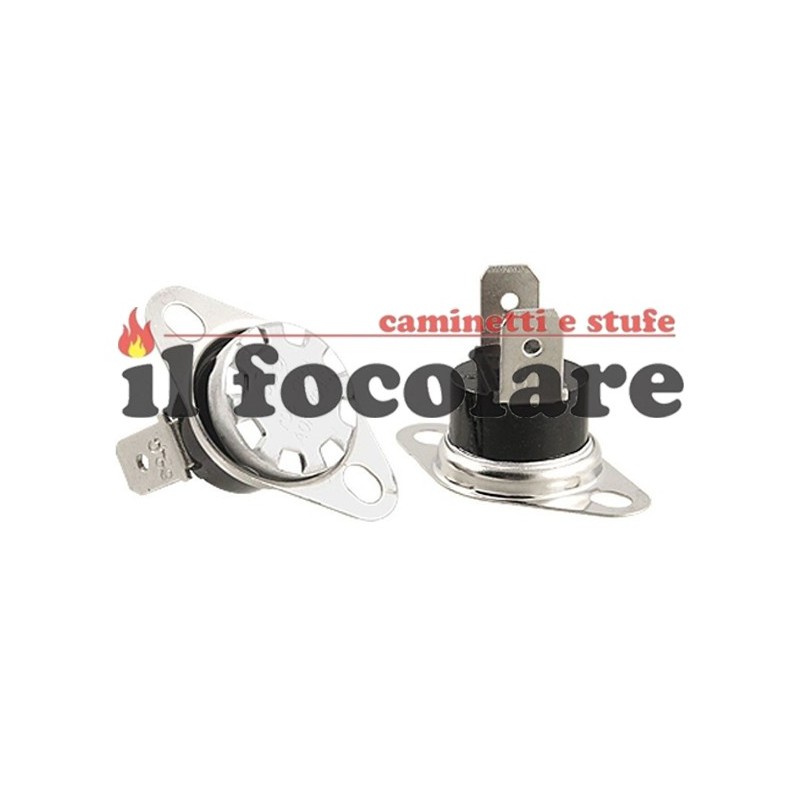 Bimetal thermostat with 45 ° N / C flange