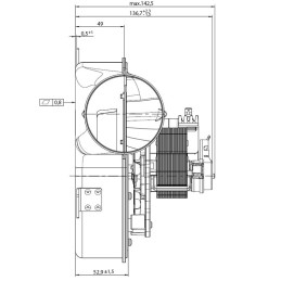 ESTRATTORE FUMI EBM RLH120 3800A17