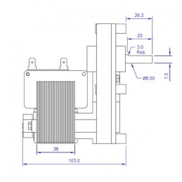 Motoriduttore 4W 10 G/Minuto Albero mm.Ø7 220V