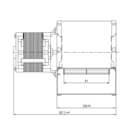 ZENTRIFUGALVENTILATOR D2E133-AM47-01