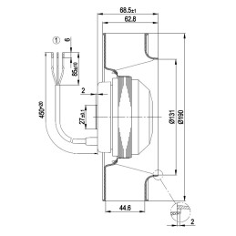 VENTILATORE CENTRIFUGO CFO 80X42 H30