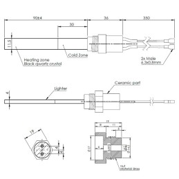 RESSISTENZA AL QUARZO RACC. 3/8" GAS