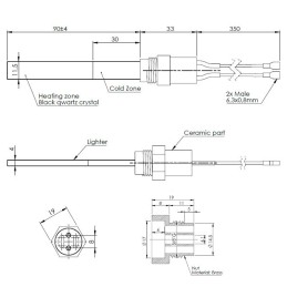 QUARTZ RESISTANCE REC. 3/8 "GAS
