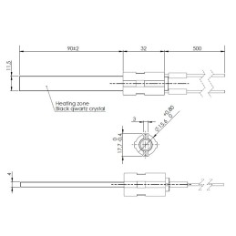 QUARTZ ZÜNDWIDERSTAND MIT FLANSCH
