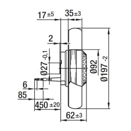 AXIAL FAN AXIALFAN EBM 119X119X38