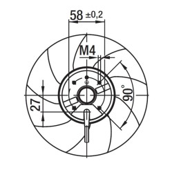 AXIAL FAN AXIALFAN EBM 119X119X38
