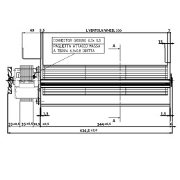 VOLLSTÄNDIGER TANGENTIALVENTILATOR EDILKAMIN 33 CM SX