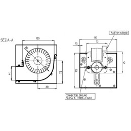 VENTOLA TANGENZIALE COMPLETA 390MM TGO80