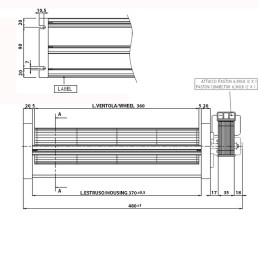 COMPLETE TANGENTIAL FAN 300MM TG080