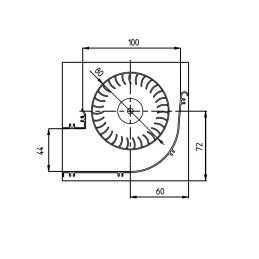 VOLLSTÄNDIGER TANGENTIALVENTILATOR 300MM TG080