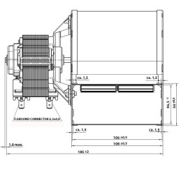 ZENTRIFUGALVENTILATOR EBM RLD76 - 3030LH