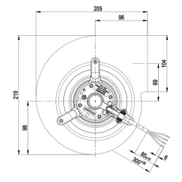 CENTRIFUGAL FAN 800MC EBM D4E133-DT46-L4
