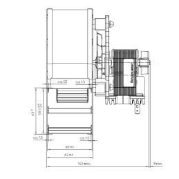 CENTRIFUGAL FAN R4S190-AC04-05