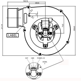 FUME EXTRACTOR 34W HALL SENSOR