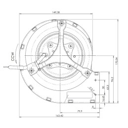 VENTILATORE CENTRIFUGO R4S190-AC04-05