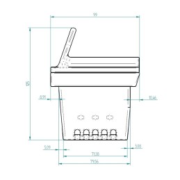 Assieme cestello braciere per stufe a pellet