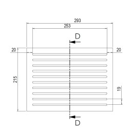 Gusseisengrill für Kamine 19,5 x 23,4 cm