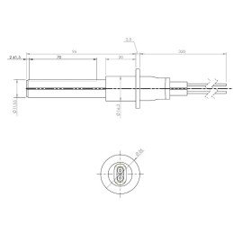 WIDERSTANDSKERZENSTECKER KERAMIK 315W MCZ NORDICA EXTRAFLAME