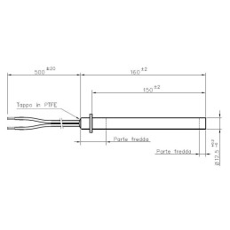RESISTENCIA ELÉCTRICA 12.5mm 160mm 350w