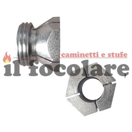 Raccordo filettato 3/8" per resistenze lineari