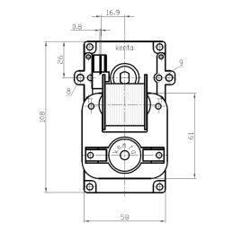 KENTA Rotisserie Motor 2 U / min, 47 Watt.