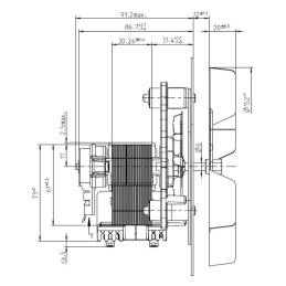 Extractor - fume extractor EBM RR152 / 0020-3030 EDILKAMIN