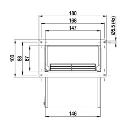 CENTRIFUGAL FAN EBM D2E097-BI56-48