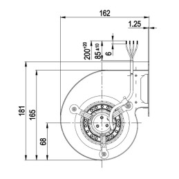 CENTRIFUGAL FAN EBM D2E097-BI56-48