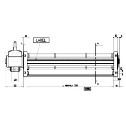 Tangentialventilator EBM QL4 / 0020A32-2118LH-460