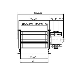 VENTILADOR TANGENCIAL 90MM 19W