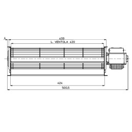 VENTILATORE TANGENZIALE 420MM 53W