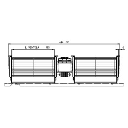 VENTOLA TANGENZIALE DOPPIA 180X180 25W