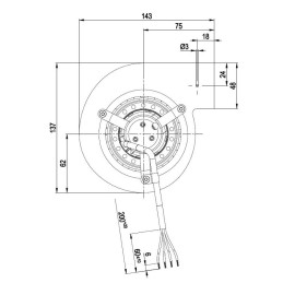 Radialventilator RLD76 / 8600ZA60-3030LH