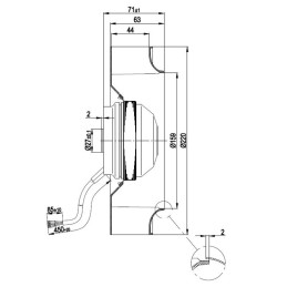 Centrifugal fan R2E190-RA26-14