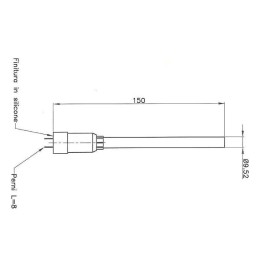 RESISTENZA CANDELETTA ELETTRICA ENVIRO FIRE 153mm 230w