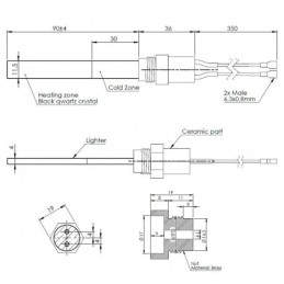 RESISTENCIA BAJA TENSIÓN 126mm 120w a 24v
