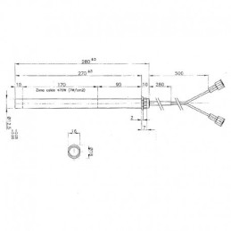 RESISTENZA 280mm 470w D. 12,5mm