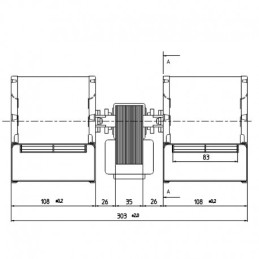 CENTRIFUGAL FAN 303mm 122w