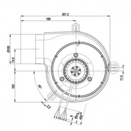 ESTRATTORE FUMI EBM G2E180-CG82-11
