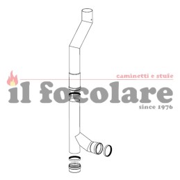 TUBO FUMI Ø 80 CON GUARNIZIONE MCZ 41601604860