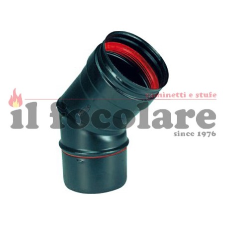 45 ° CURVE PAINTED BLACK DIAM. 80