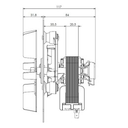 Fandis Centrifugal Fan for pellet stoves with ECOFIT 2RECA3 H40 motor