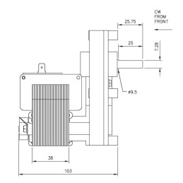 MELLOR GEAR MOTOR 4 RPM D.9,5mm
