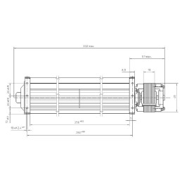 TANGENTIAL FAN EBM QL4/2500A9-2118L-441 24W