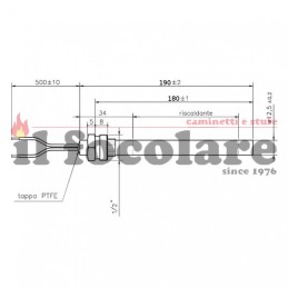 WIDERSTAND 190MM 450W D.12,5MM
