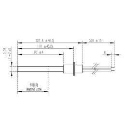 RESISTENCIA DE CUARZO 3/8 "123mm 400w