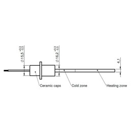 RESISTENCIA DE CUARZO 3/8 "123mm 400w