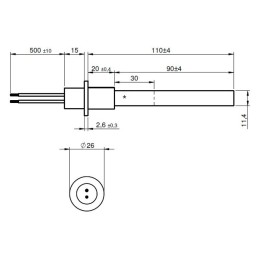 RESISTENCIA DE CUARZO 3/8 "123mm 400w