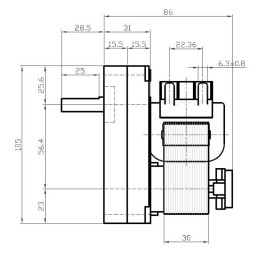 MOTORIDUTTORE KENTA 2 RPM D. 9,5mm