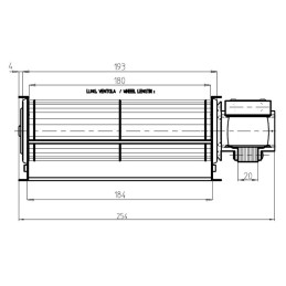 TANGENTIAL FAN 180MM 28W